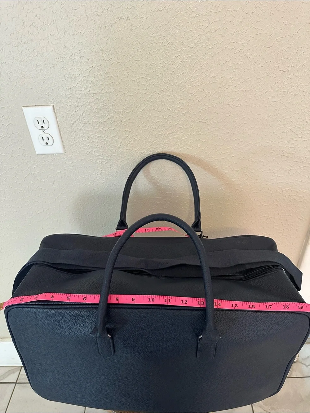 Ralph Lauren Navy Pebbled Leather Duffel